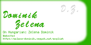 dominik zelena business card